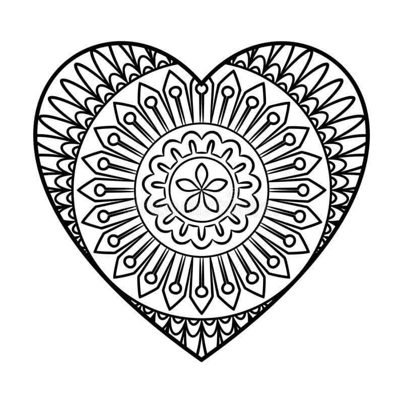 Mandalas Cœur 49